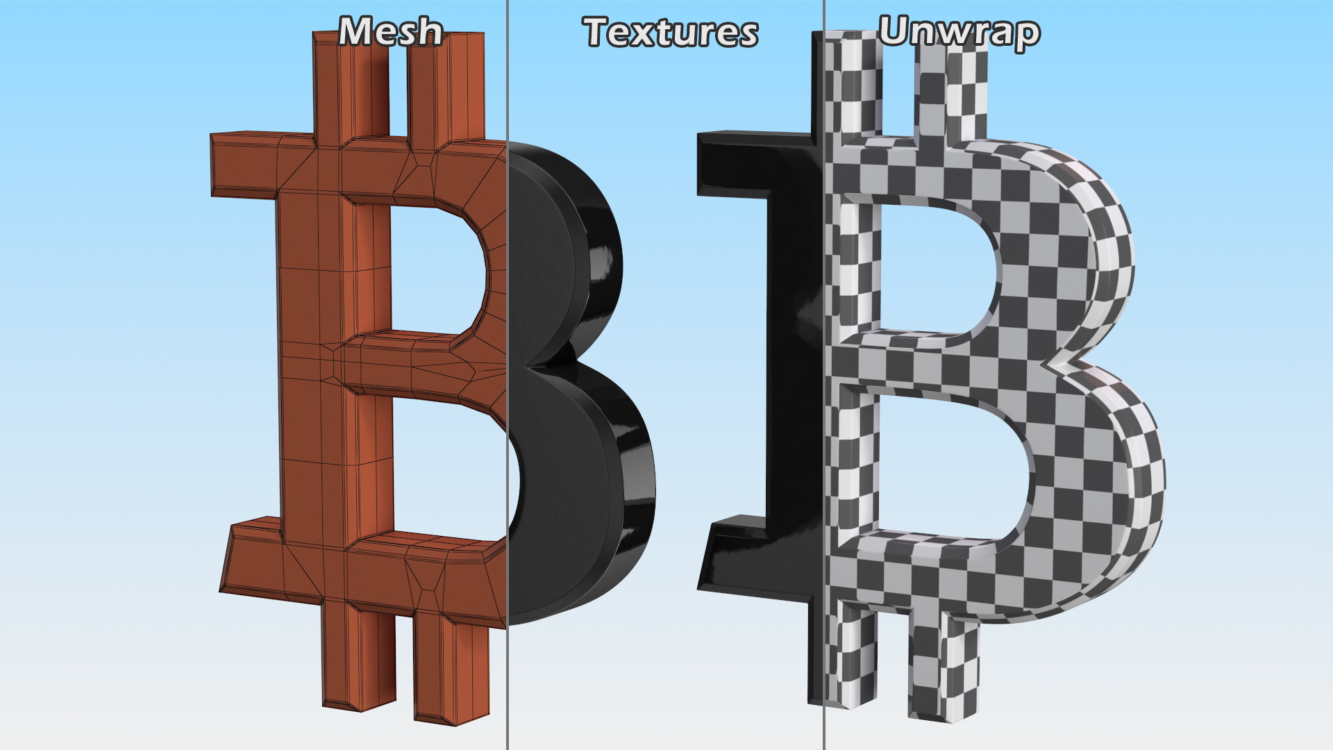 Bitcoin Symbol Plastic 3D