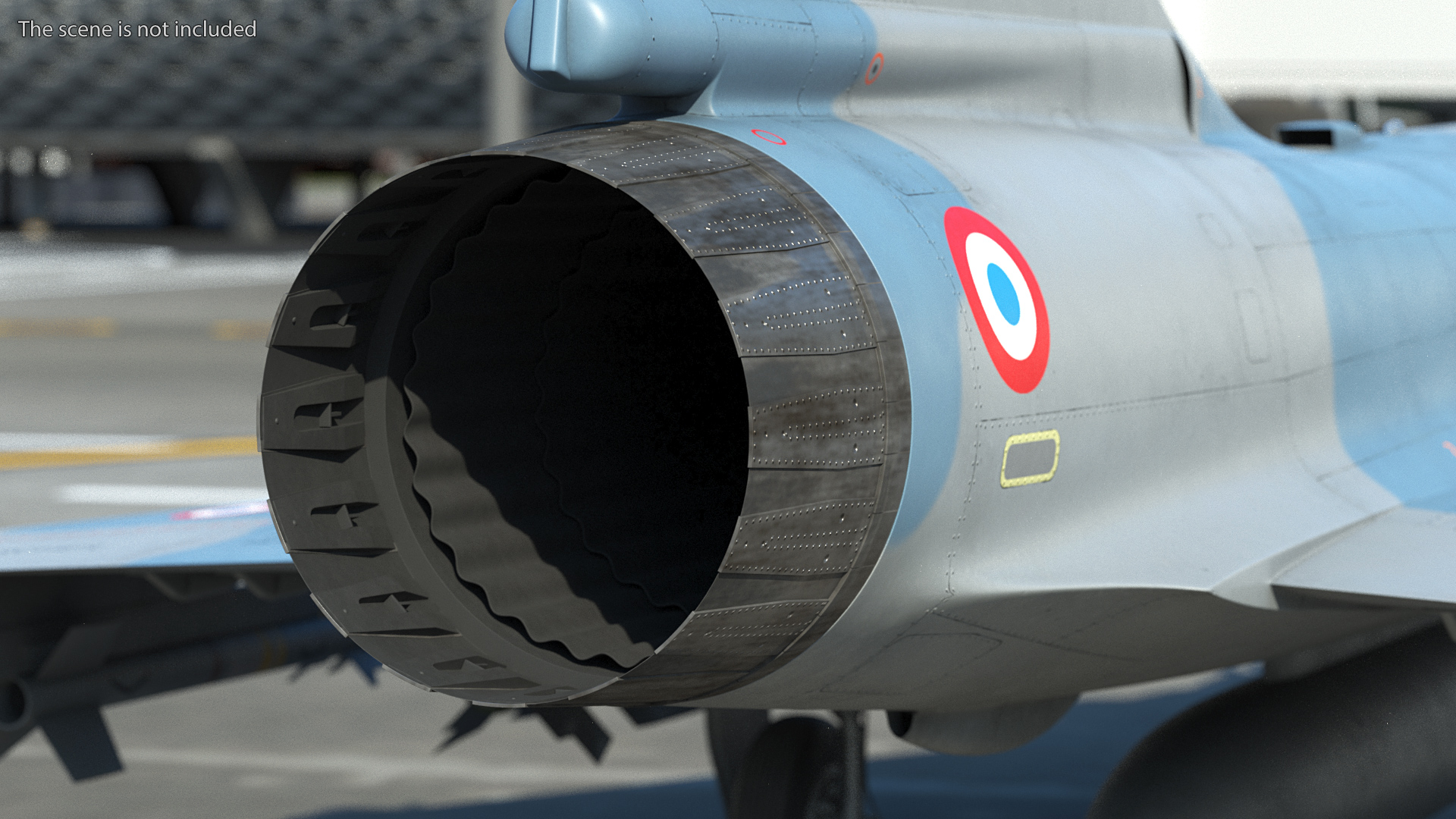 3D model French Air Force Mirage 2000C with Armament Rigged