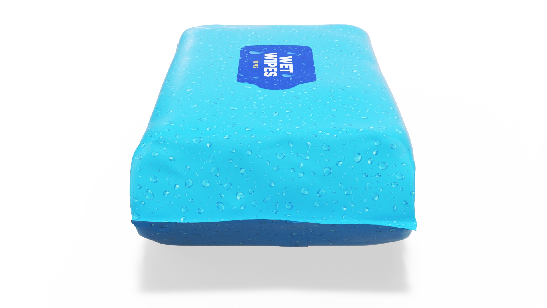 3D Wet Wipes in a Large Blue Package model