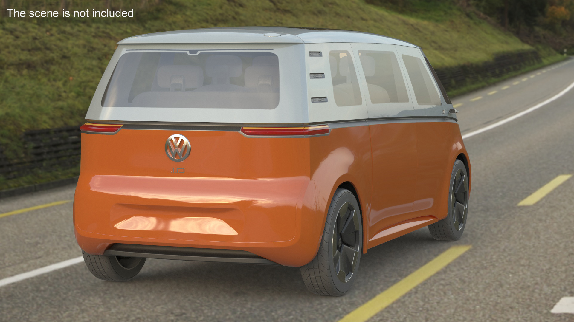 Volkswagen Minivan ID Buzz Simplified 3D