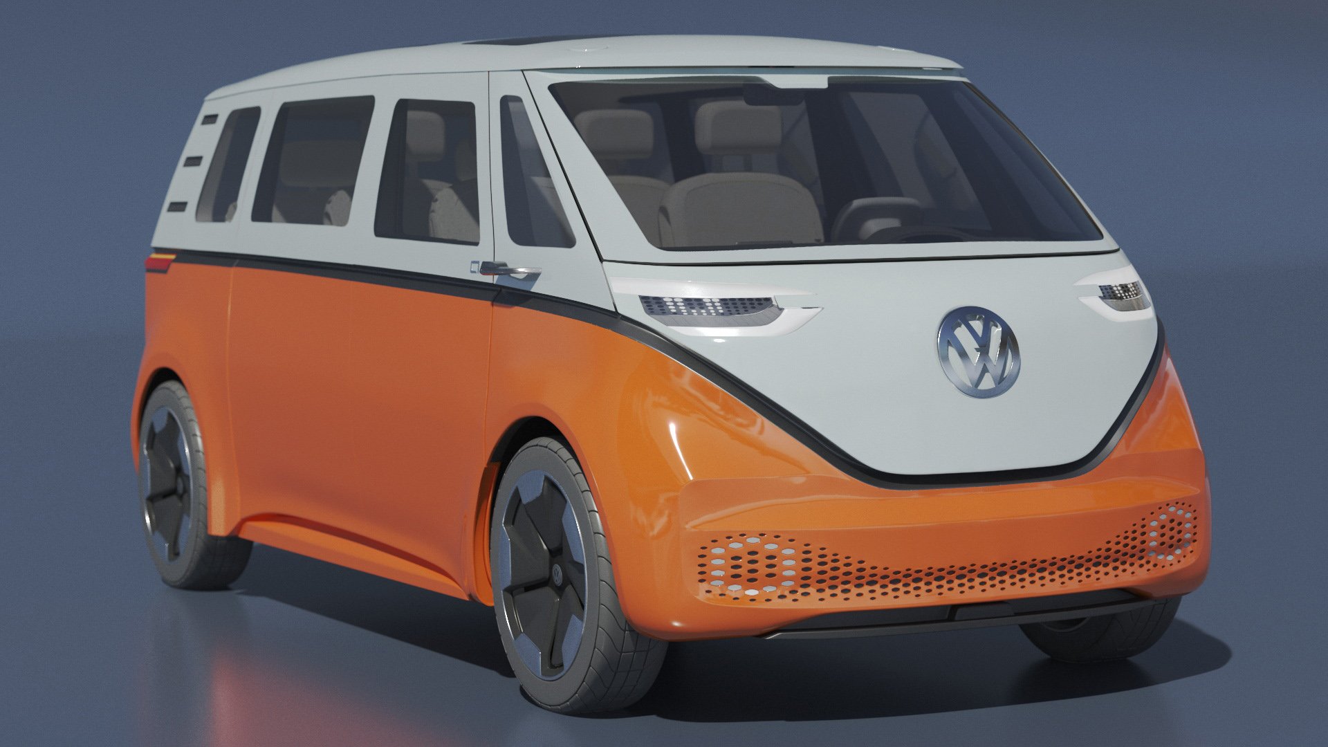 Volkswagen Minivan ID Buzz Simplified 3D