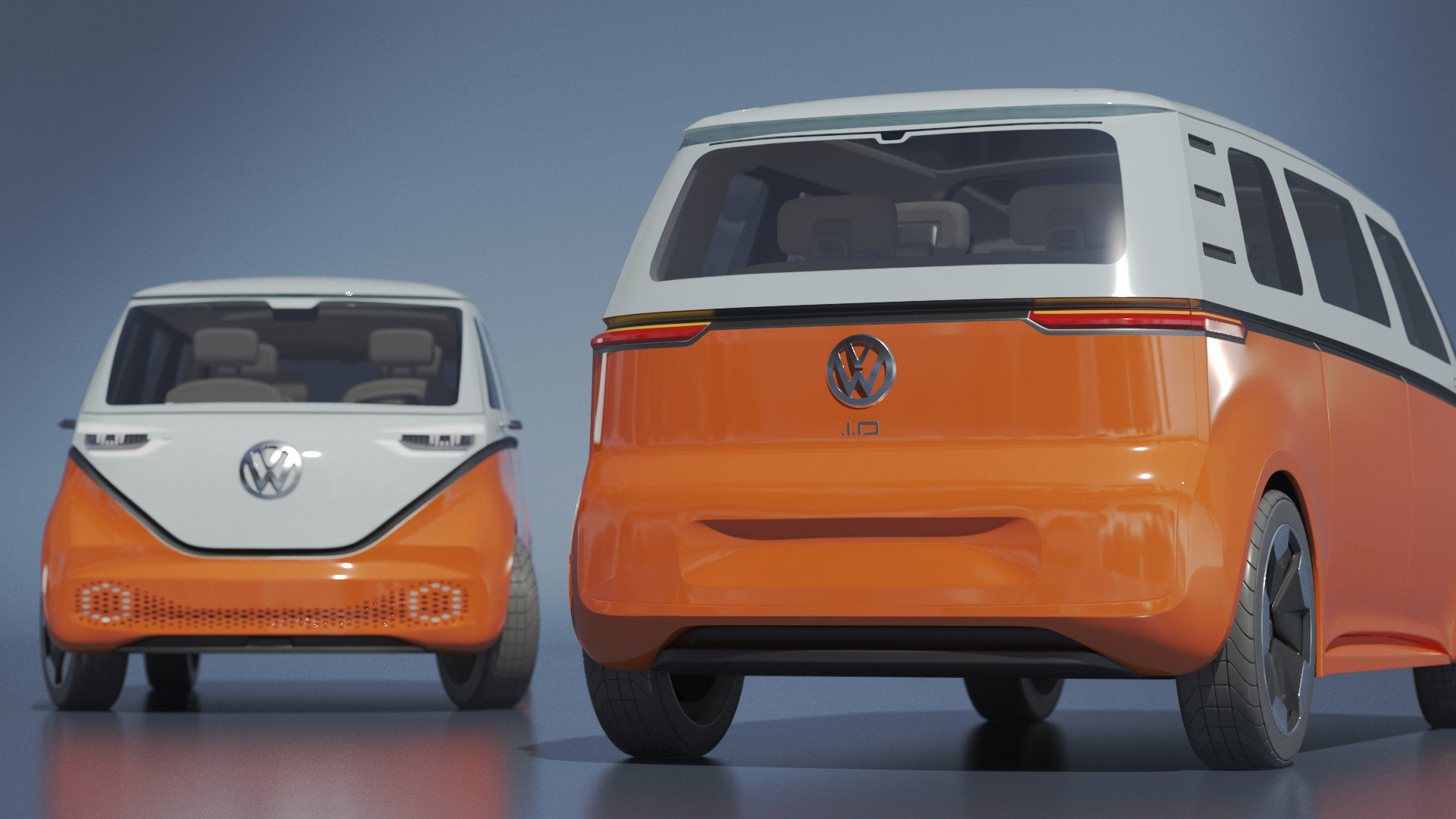 Volkswagen Minivan ID Buzz Simplified 3D