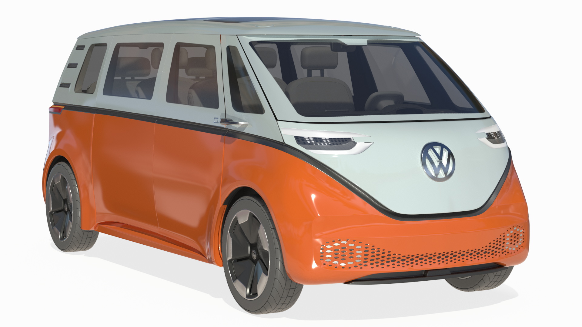 Volkswagen Minivan ID Buzz Simplified 3D