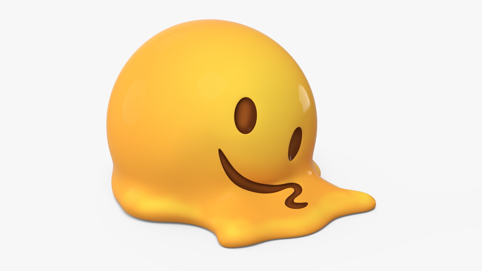 3D Emoji Melting Face model