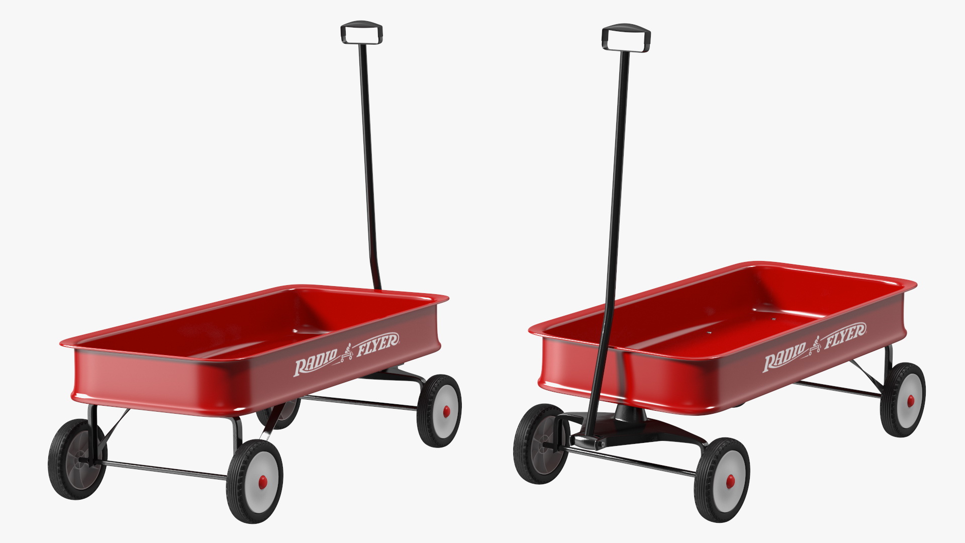 3D Kids and Toddler Classic Steel Pull Wagon