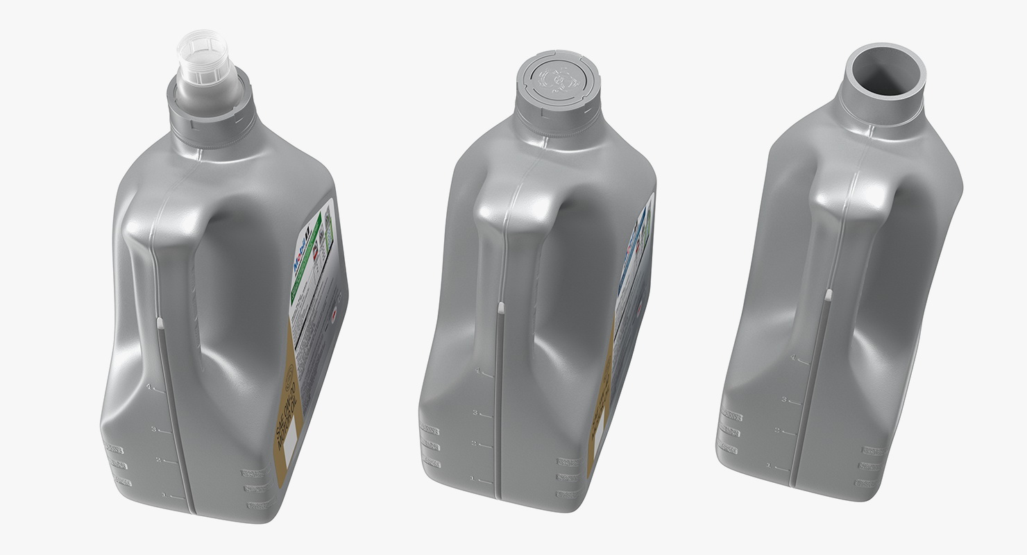 Engine Mobil Oil Bottles 3D model