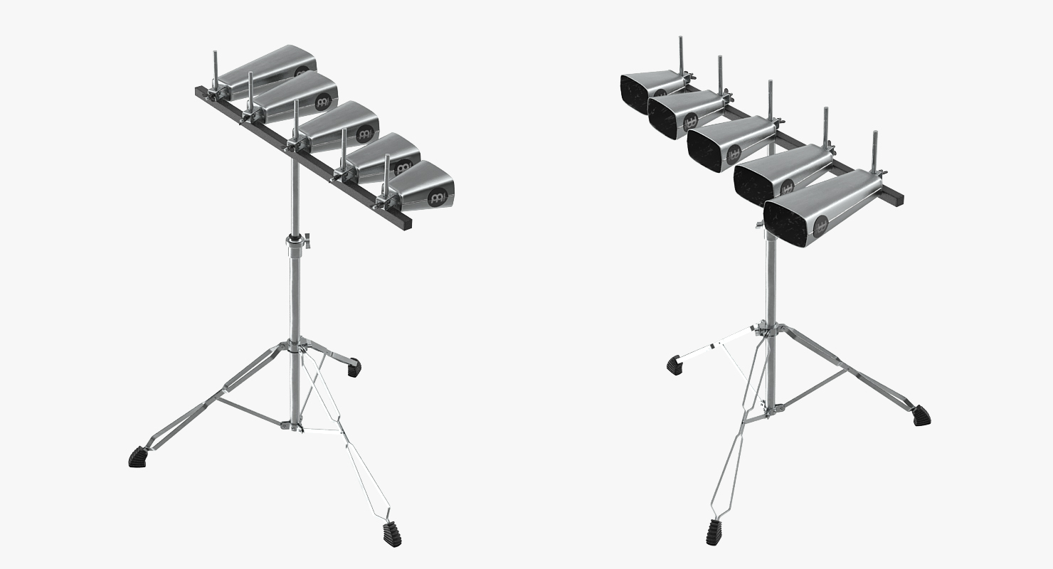 3D model Percussion 5 Cowbell Set With Stand