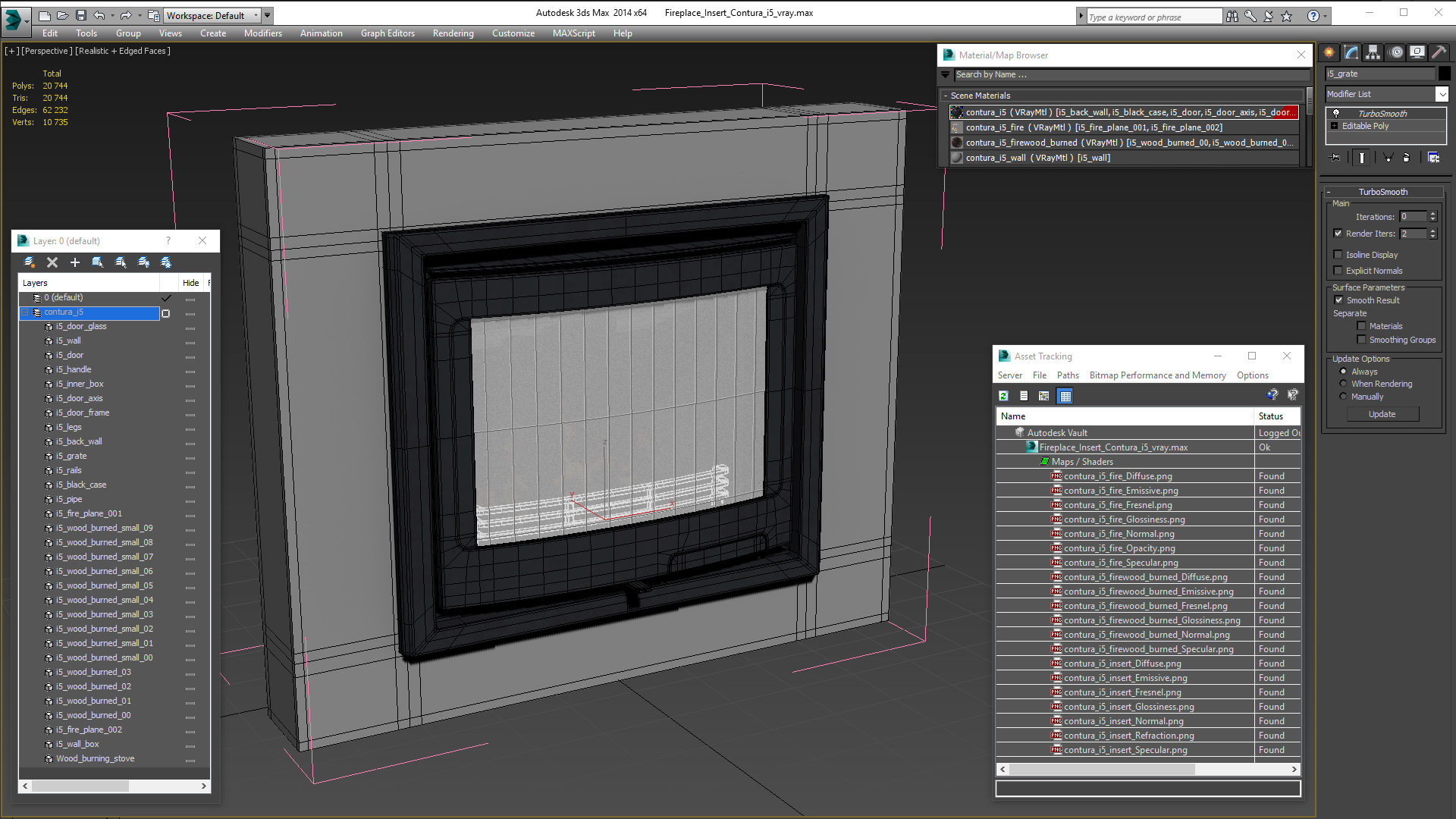 Fireplace Insert Contura i5 3D