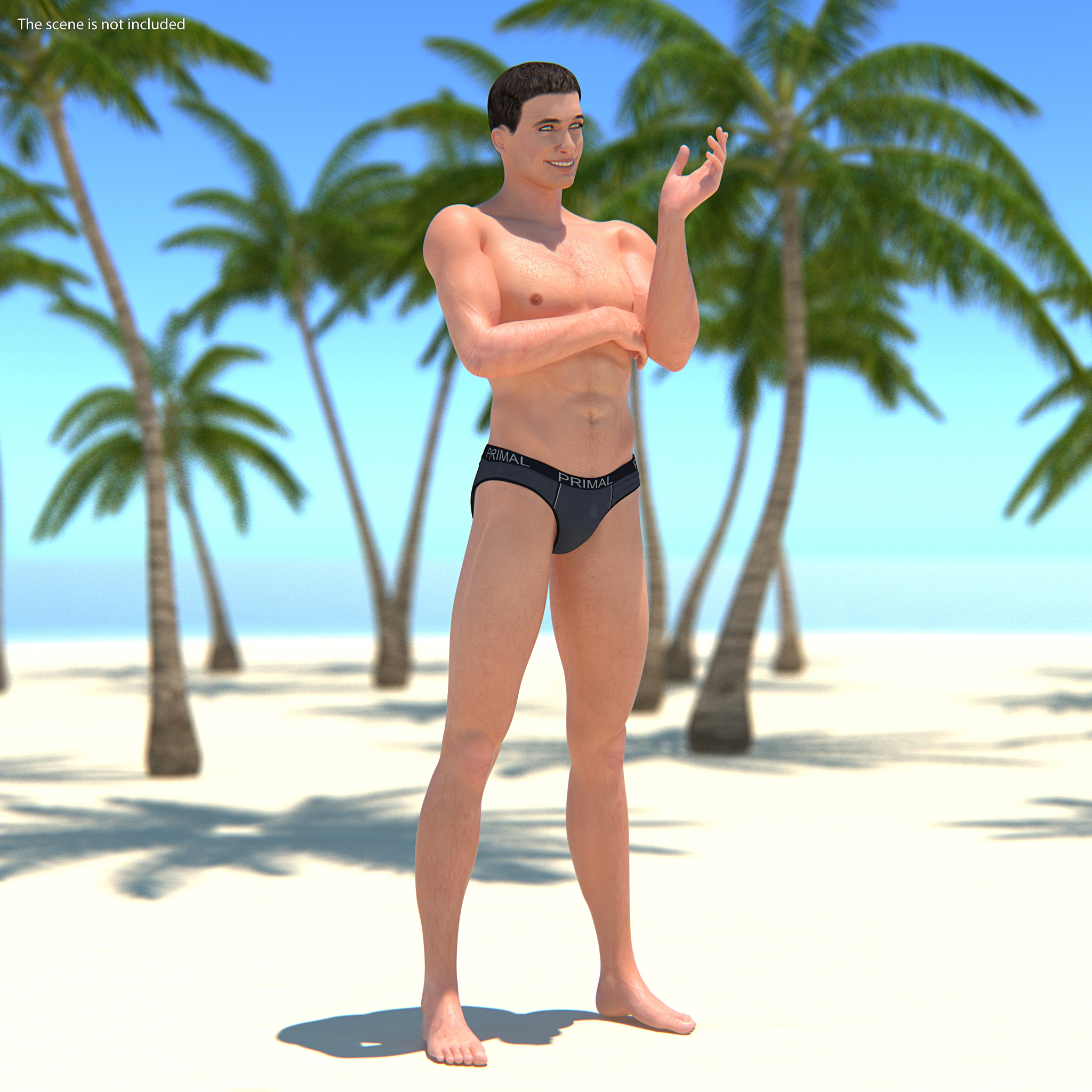 3D Fit Athletic Man Rigged model