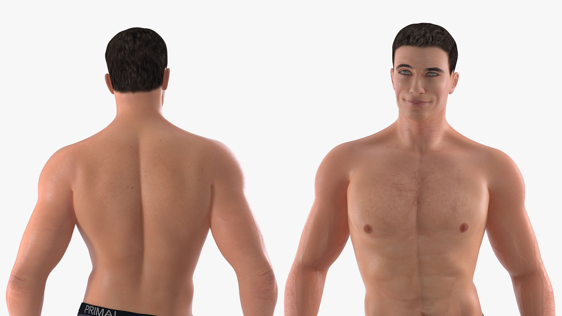 3D Fit Athletic Man Rigged model