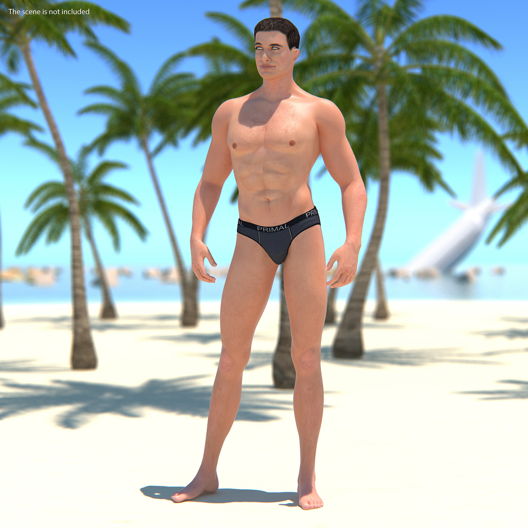 3D Fit Athletic Man Rigged model