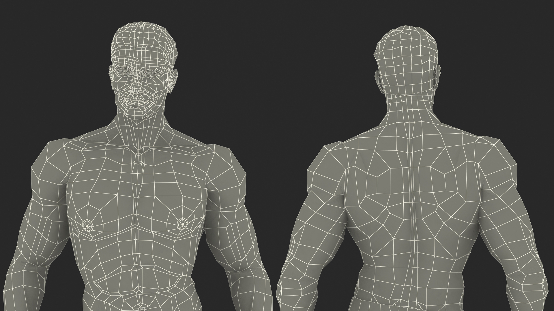 3D Fit Athletic Man Rigged model