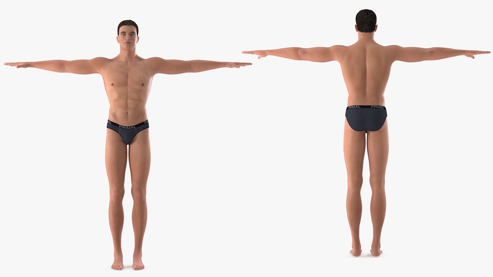 3D Fit Athletic Man Rigged model