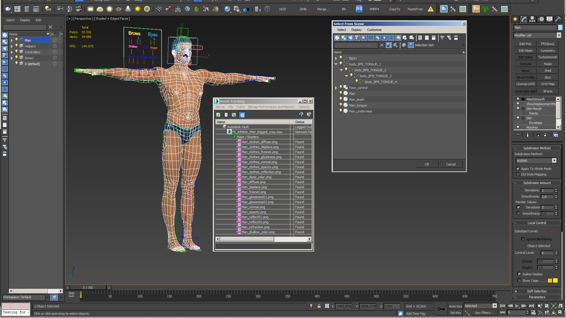 3D Fit Athletic Man Rigged model