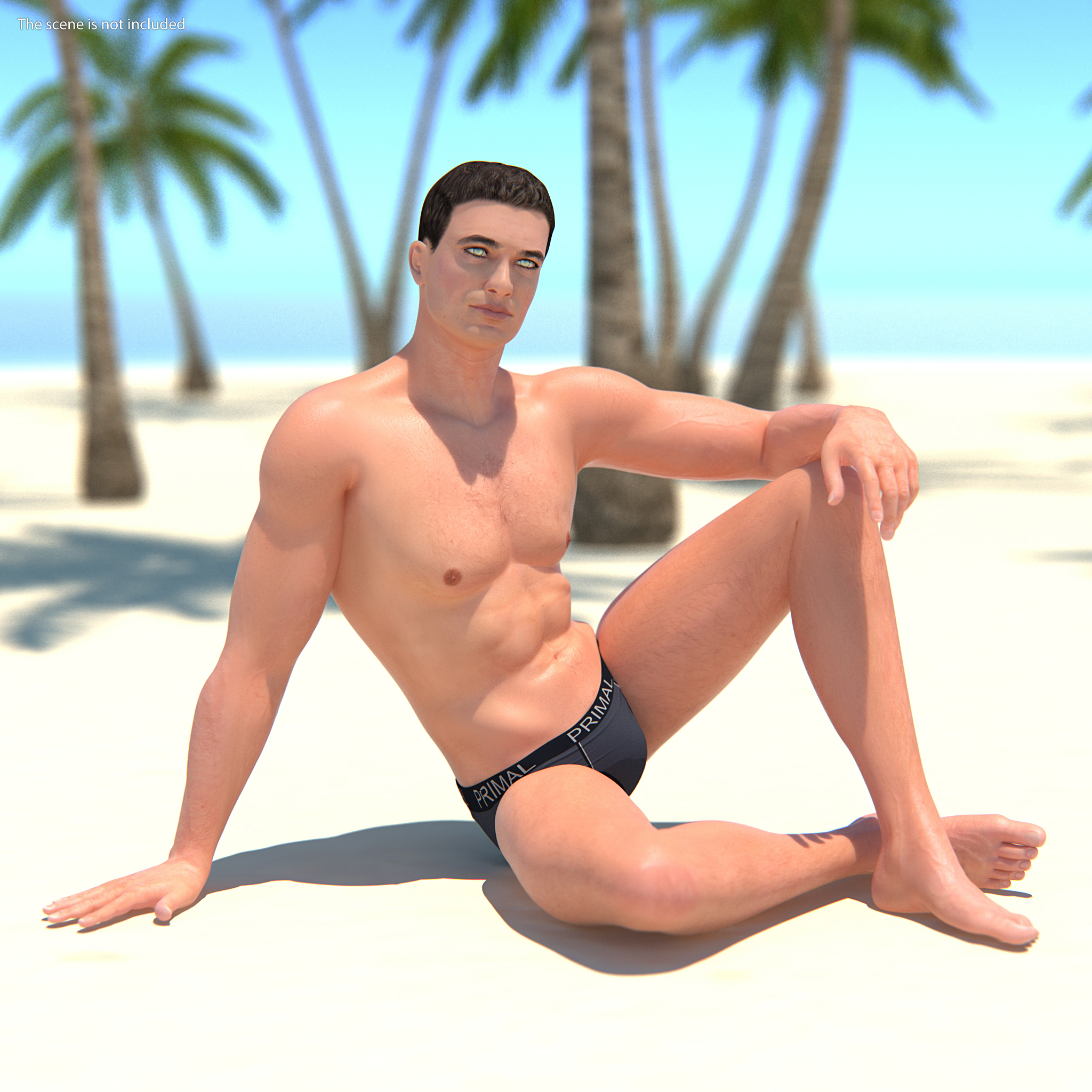 3D Fit Athletic Man Rigged model