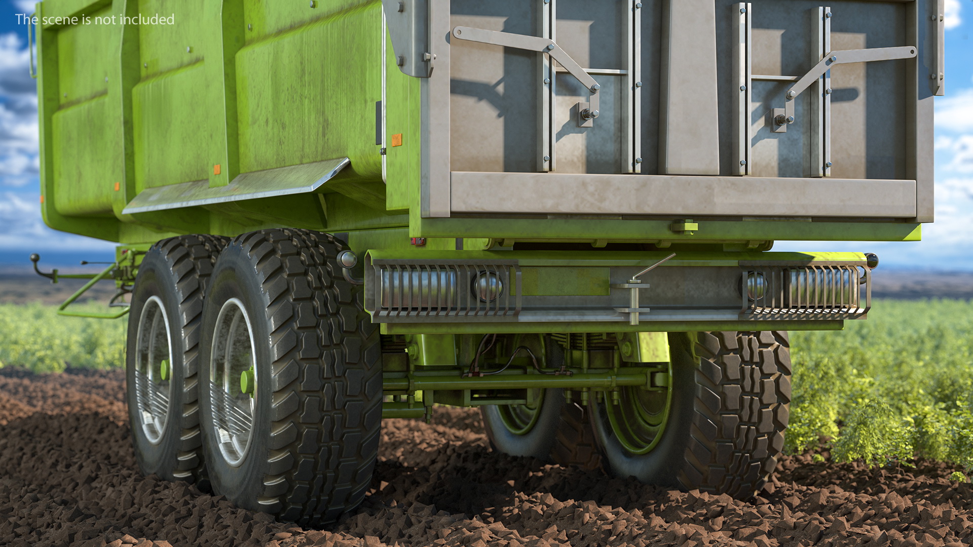 3D Agricultural Body Trailer Dirty