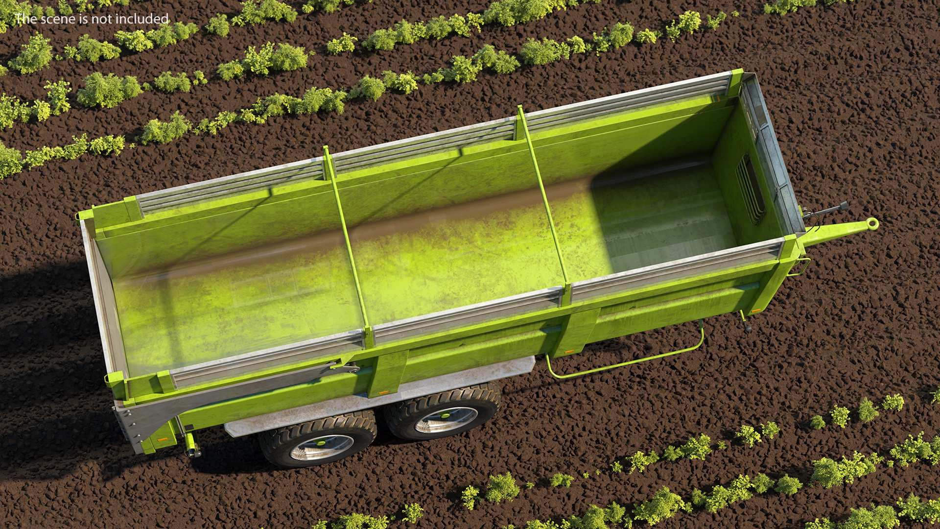 3D Agricultural Body Trailer Dirty