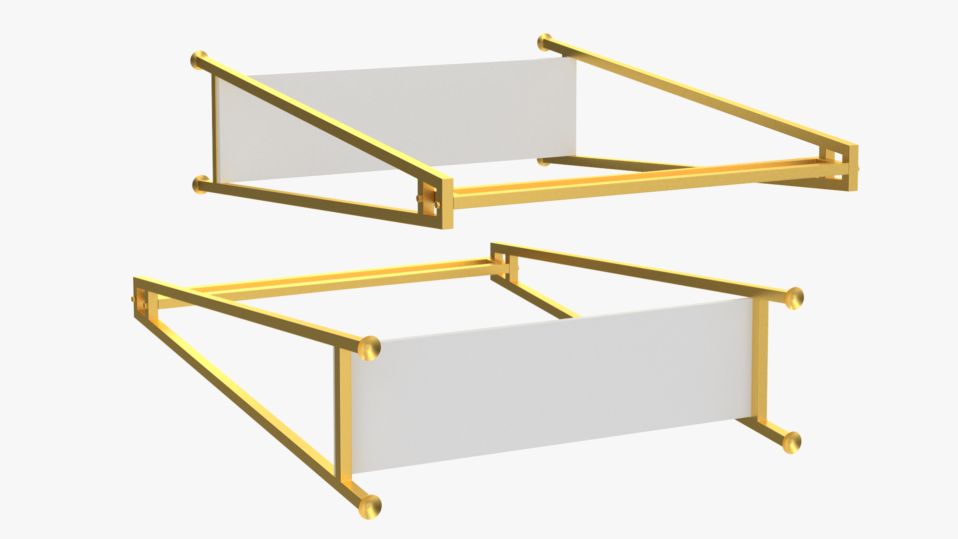 3D model Gold Cloth Coat Rack