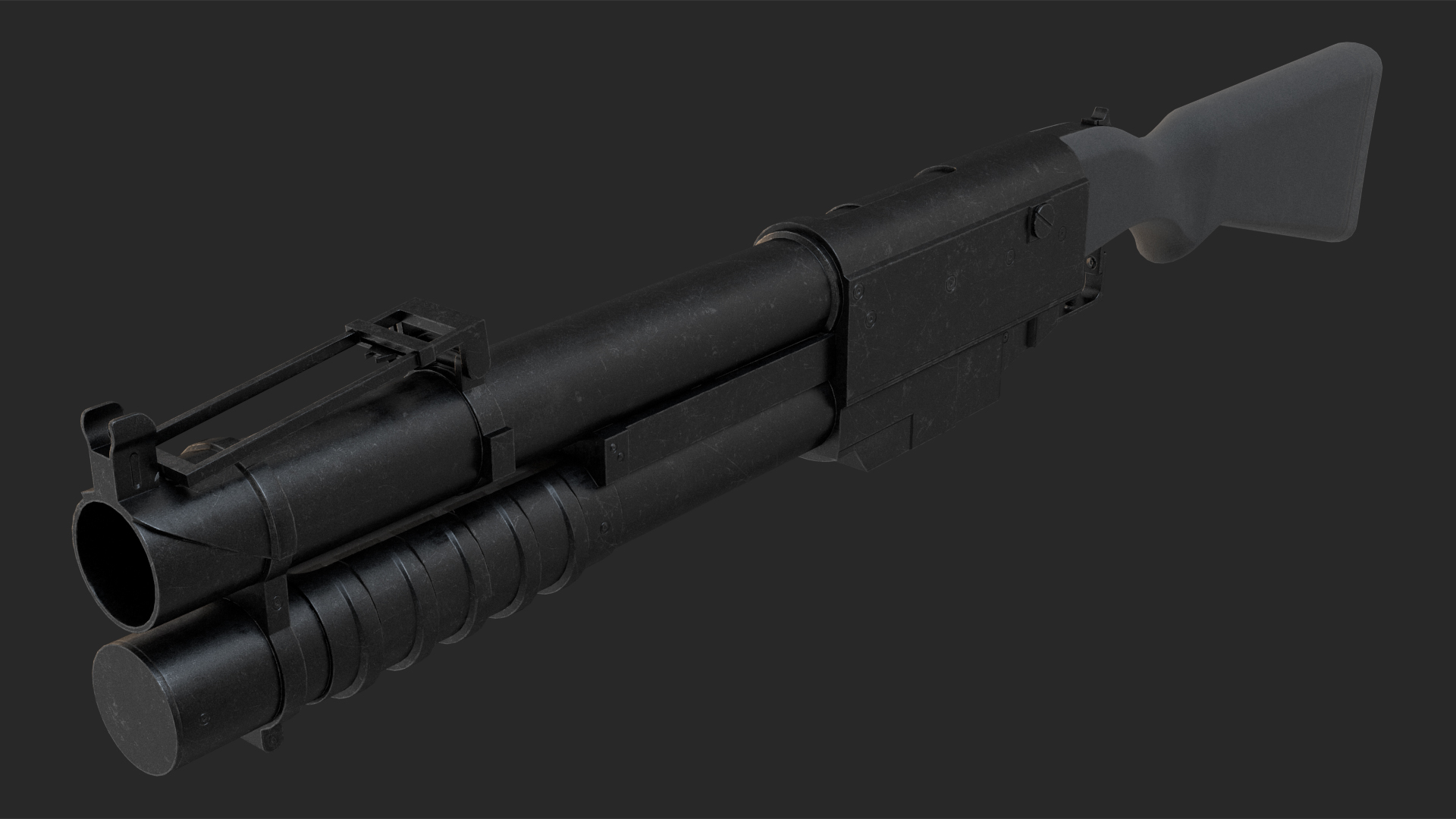 Tactical Grenade Launcher Game Weapon 3D