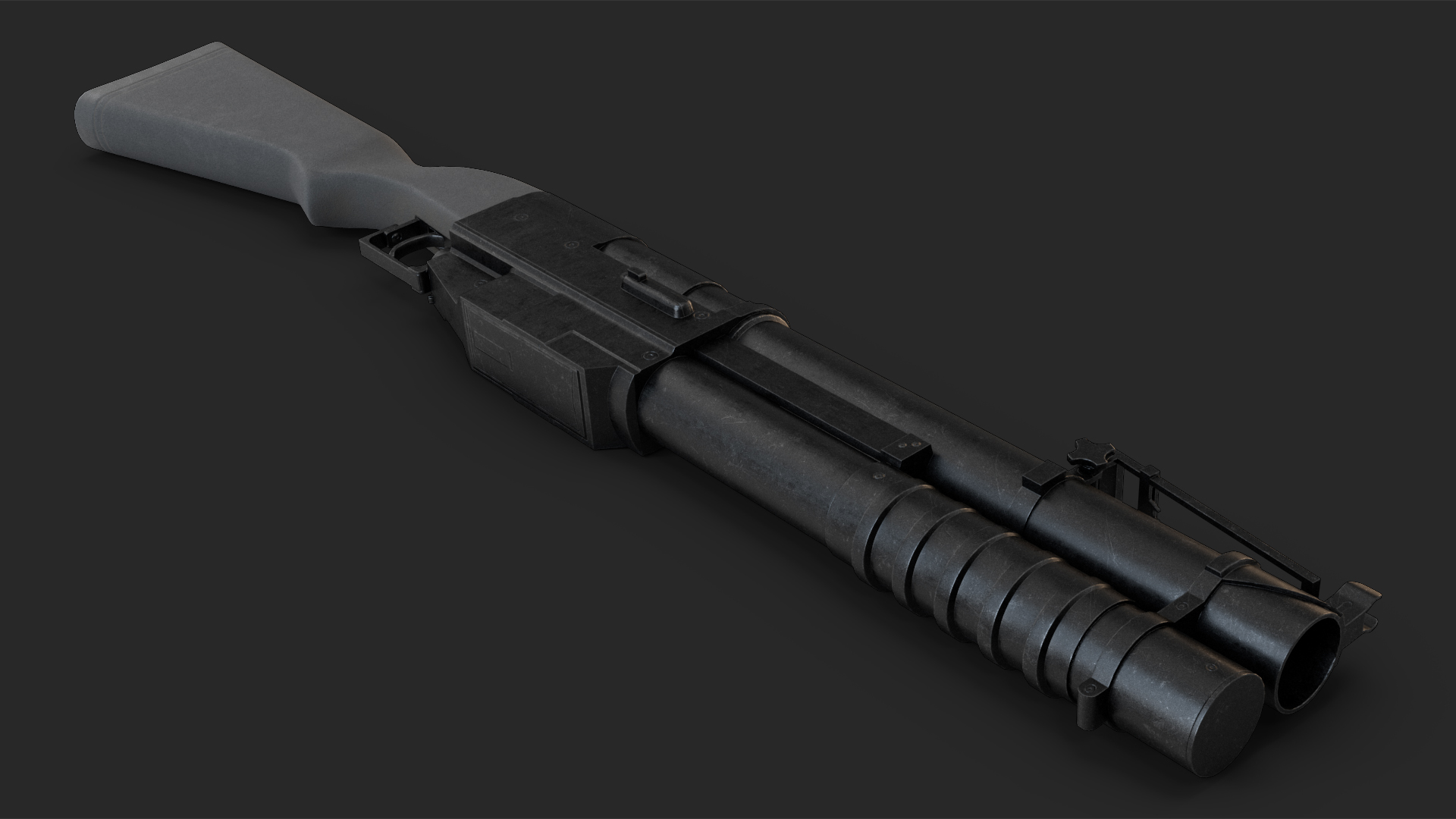 Tactical Grenade Launcher Game Weapon 3D