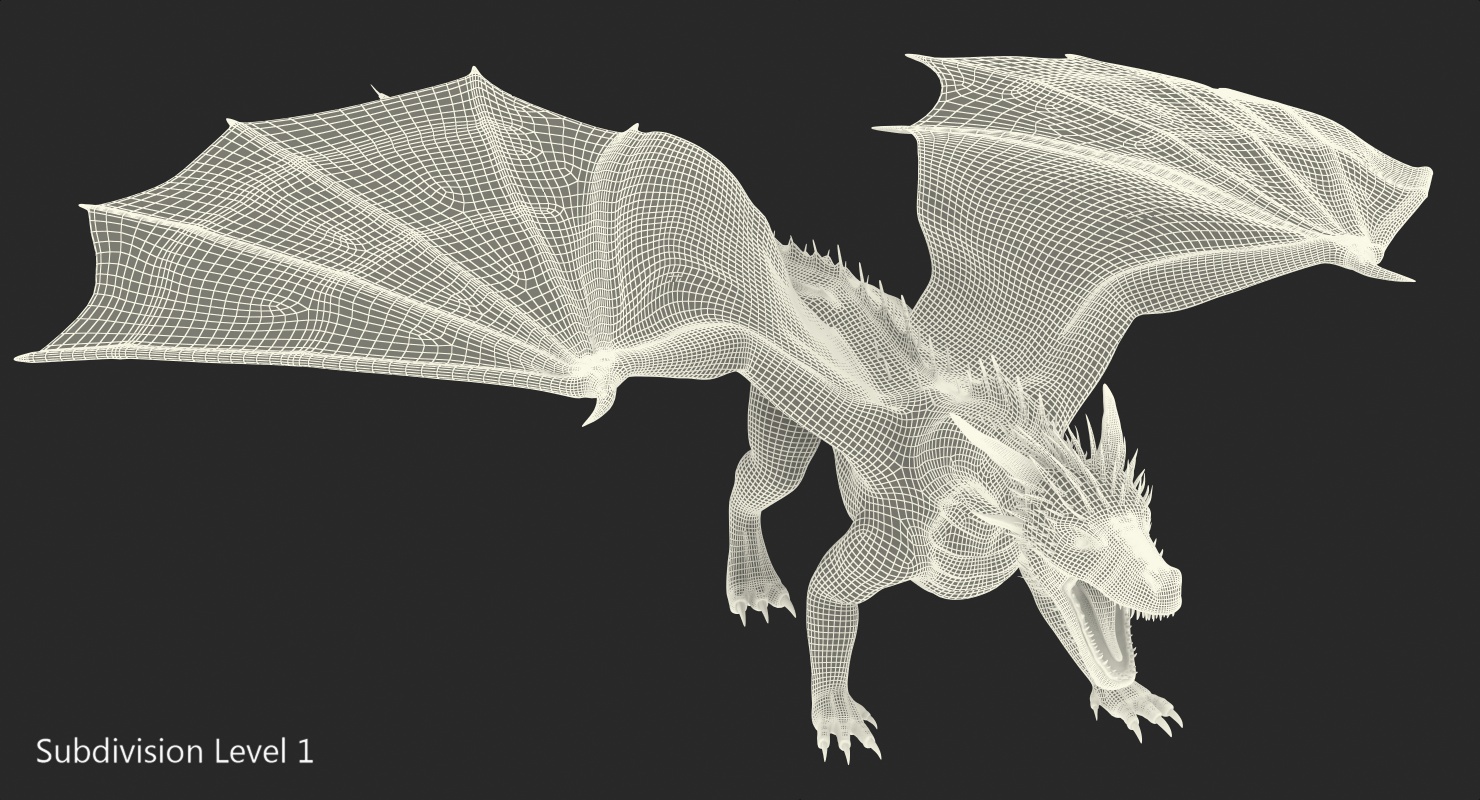 3D Dragon Attacking Pose