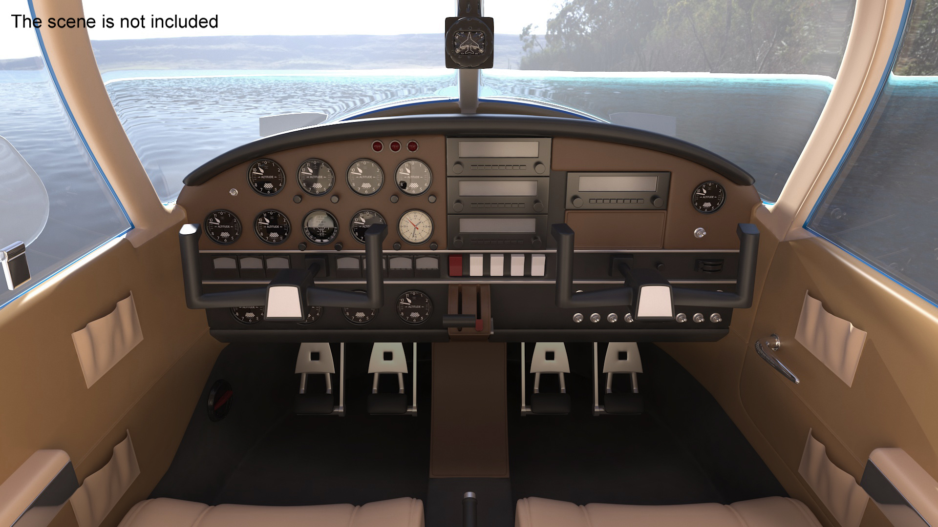 Piper PA-28 Cherokee Seaplane 3D model