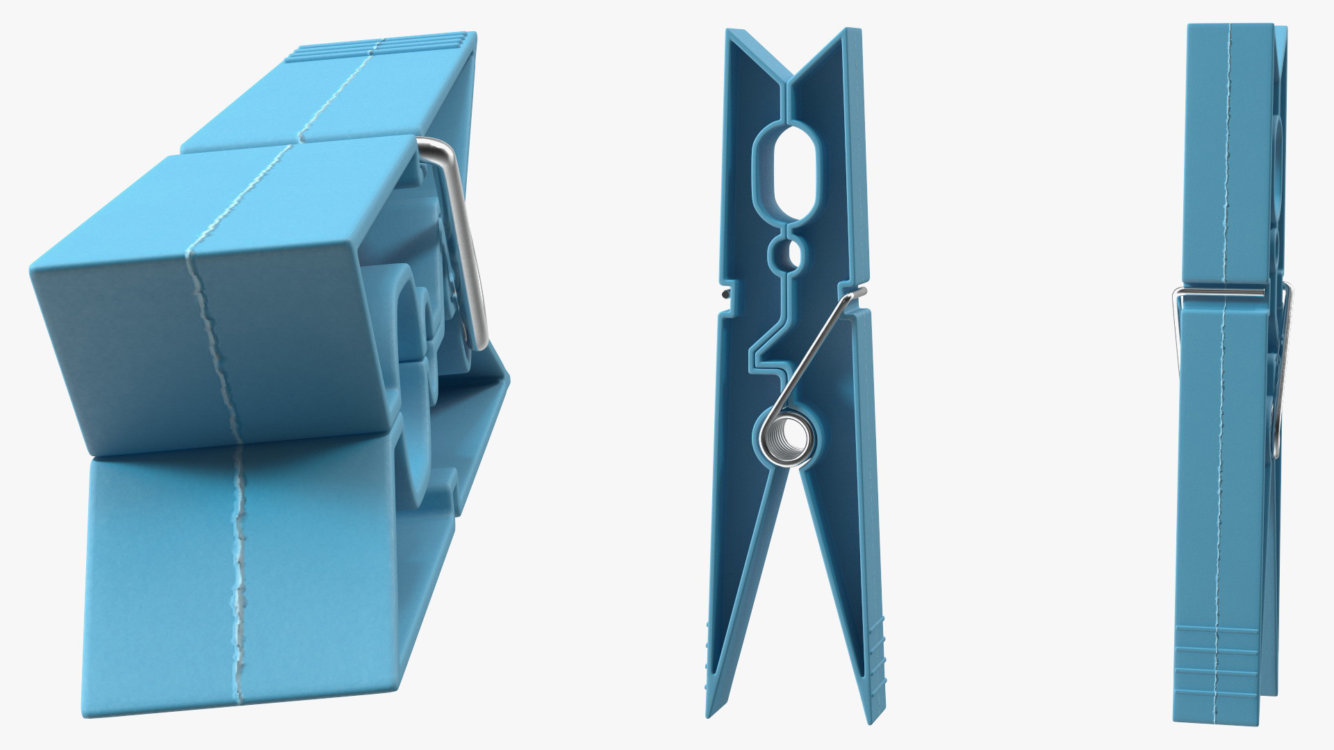 3D model Clothespin Blue