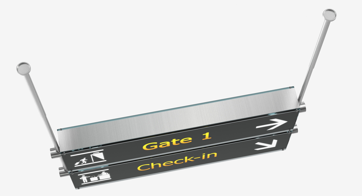 Airport Signs Gate Check 3D model