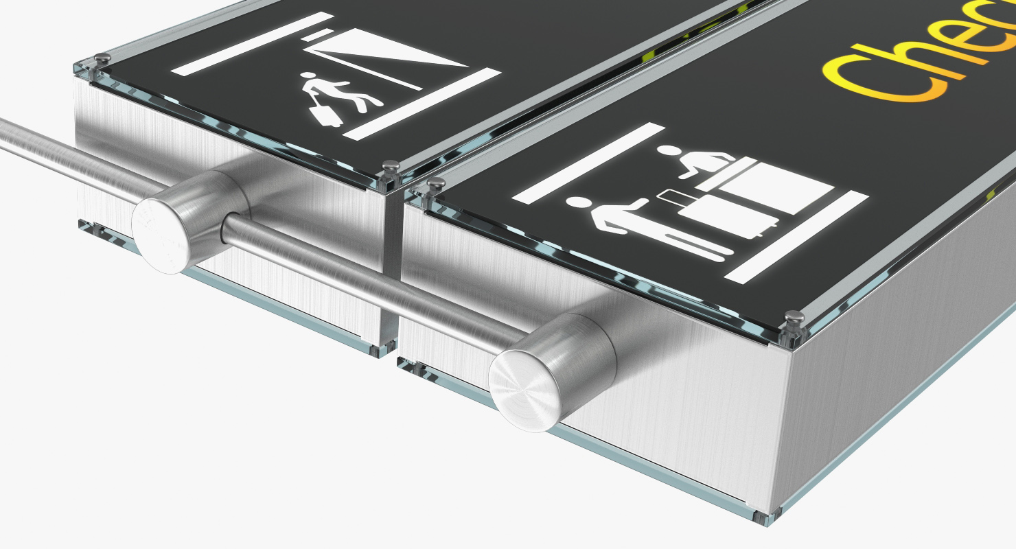 Airport Signs Gate Check 3D model