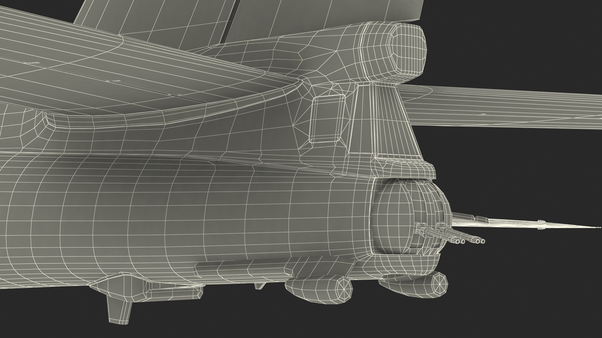 Strategic Missile Carrier Plane Simple Interior Rigged 3D model