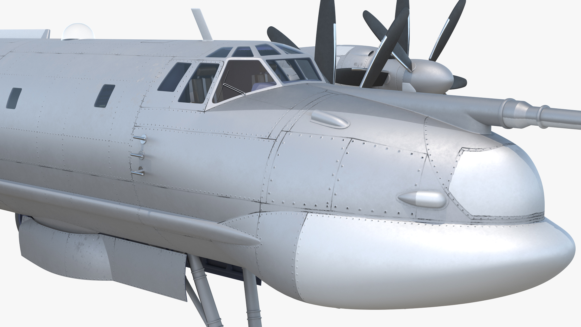 Strategic Missile Carrier Plane Simple Interior Rigged 3D model