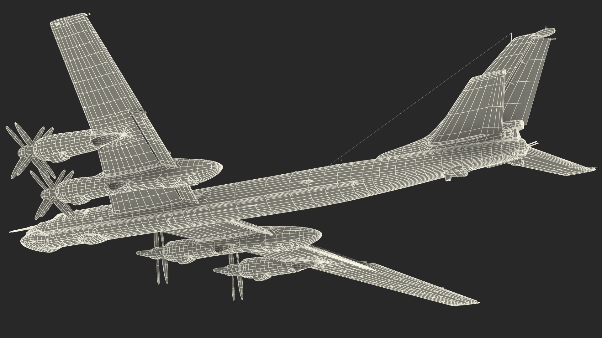 Strategic Missile Carrier Plane Simple Interior Rigged 3D model