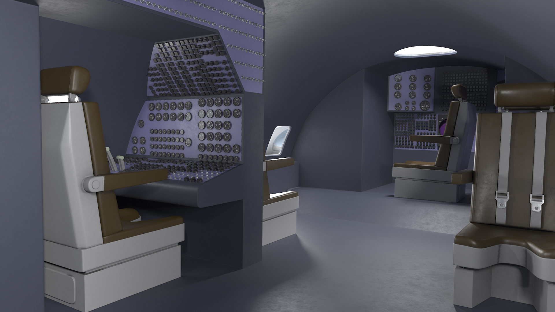 Strategic Missile Carrier Plane Simple Interior Rigged 3D model