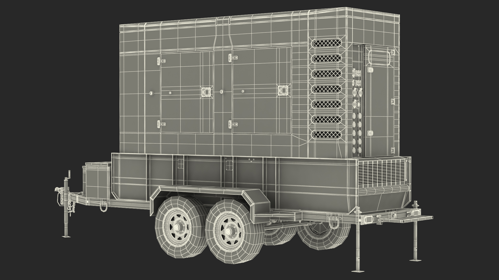 Kohler Big Mobile Generator Rigged 3D model