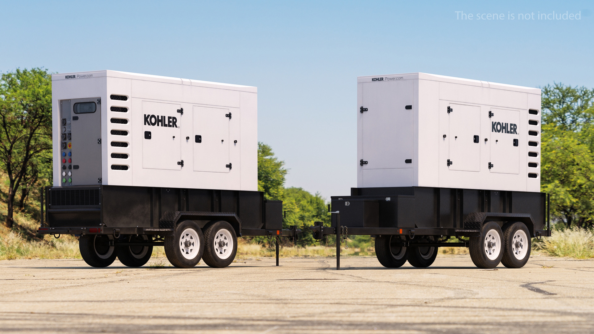 Kohler Big Mobile Generator Rigged 3D model