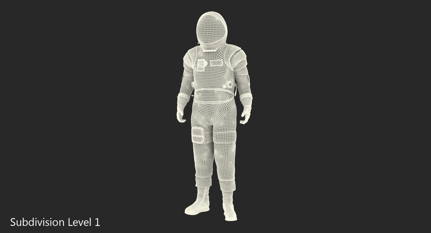 3D model Boeing Spacesuit Astronaut Standing Pose