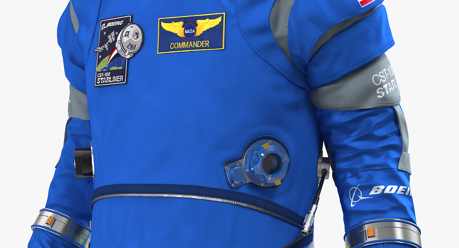 3D model Boeing Spacesuit Astronaut Standing Pose