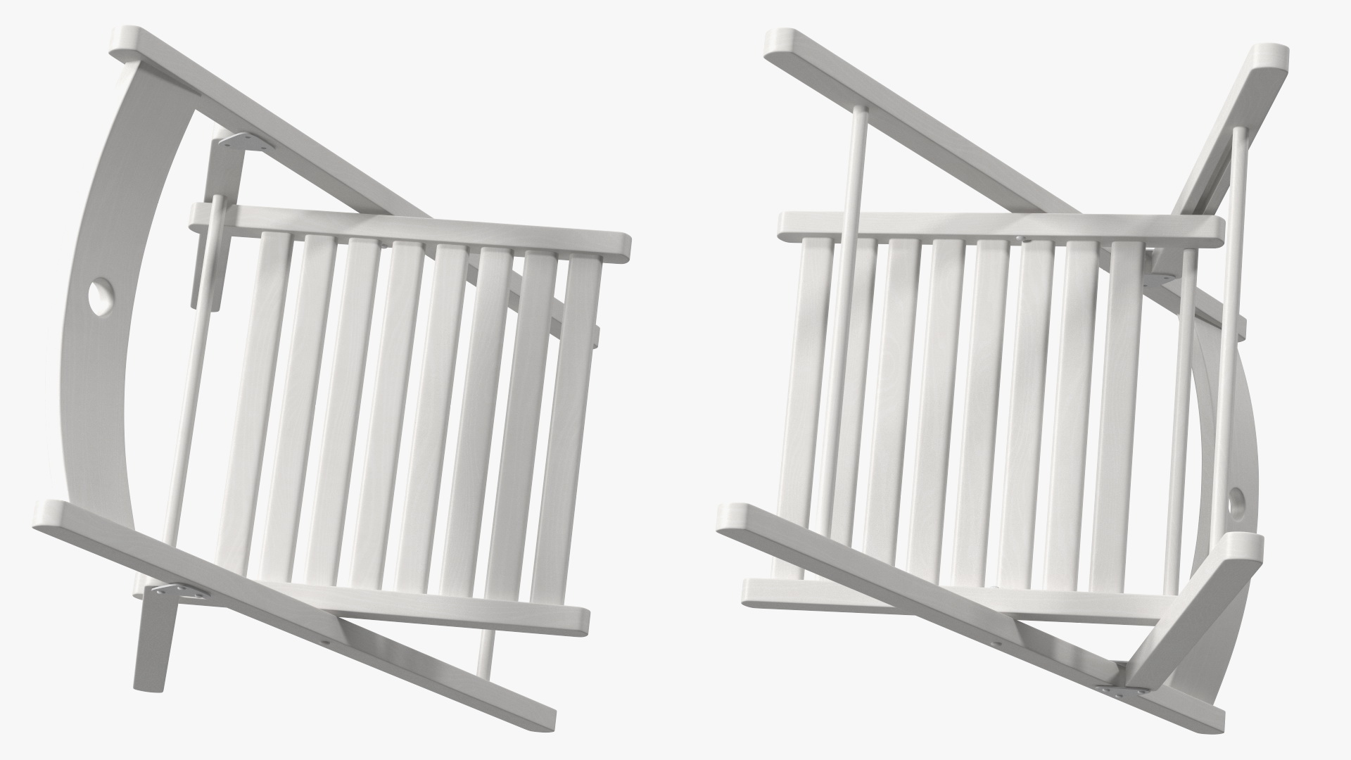 Folding Chair White Open 3D model