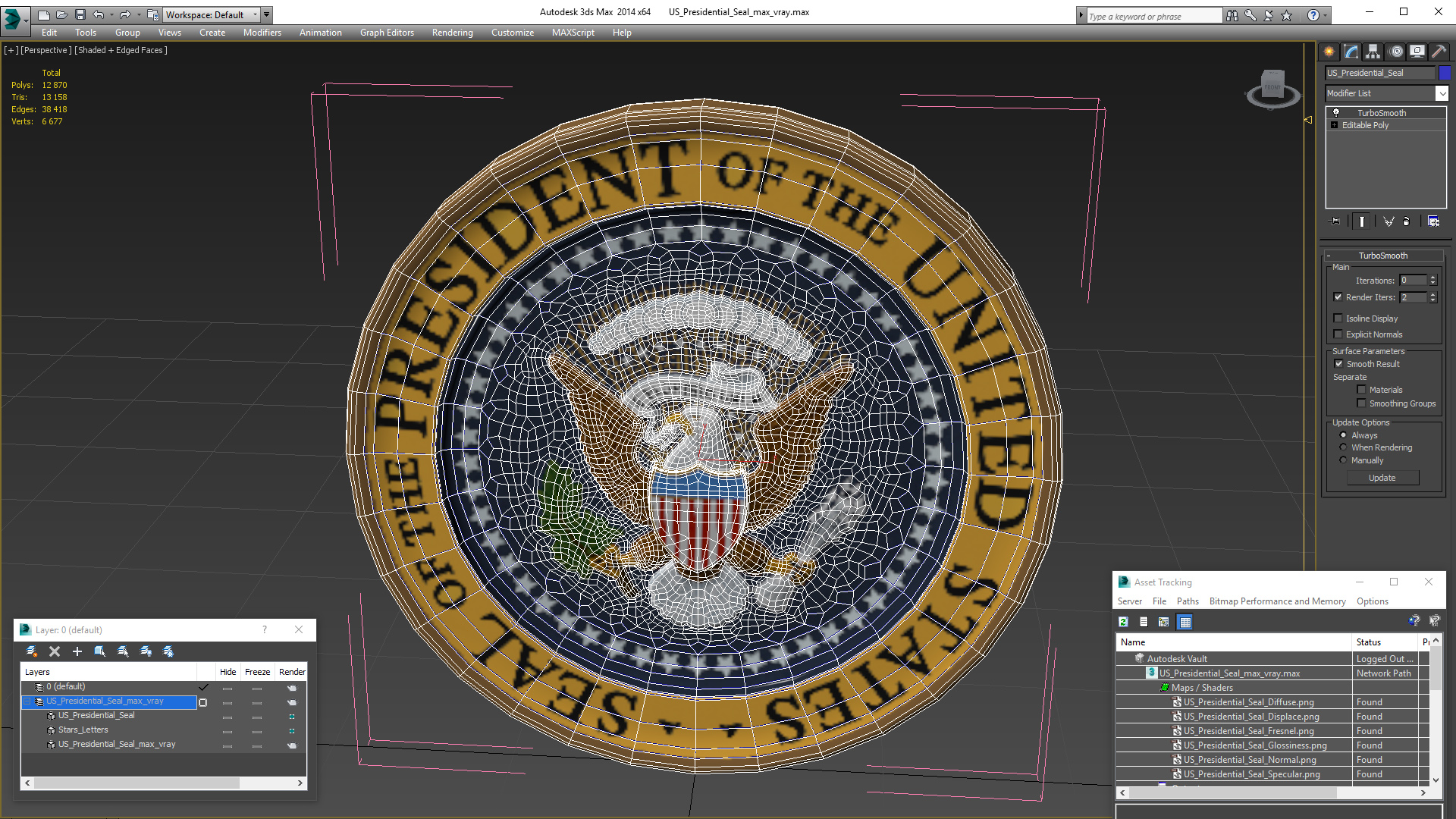 3D model US Presidential Seal