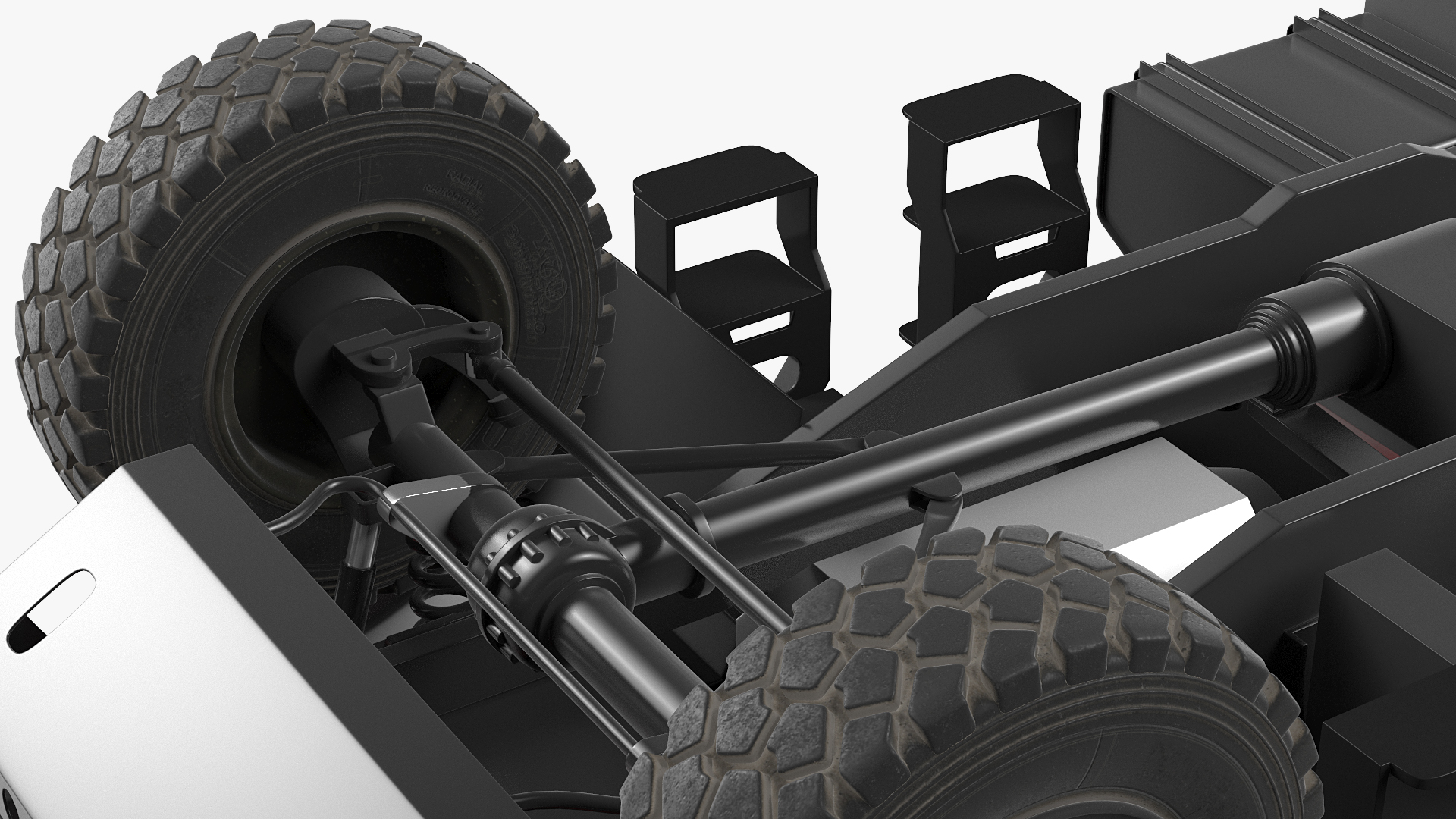 Off Road Cargo Truck Rigged 3D