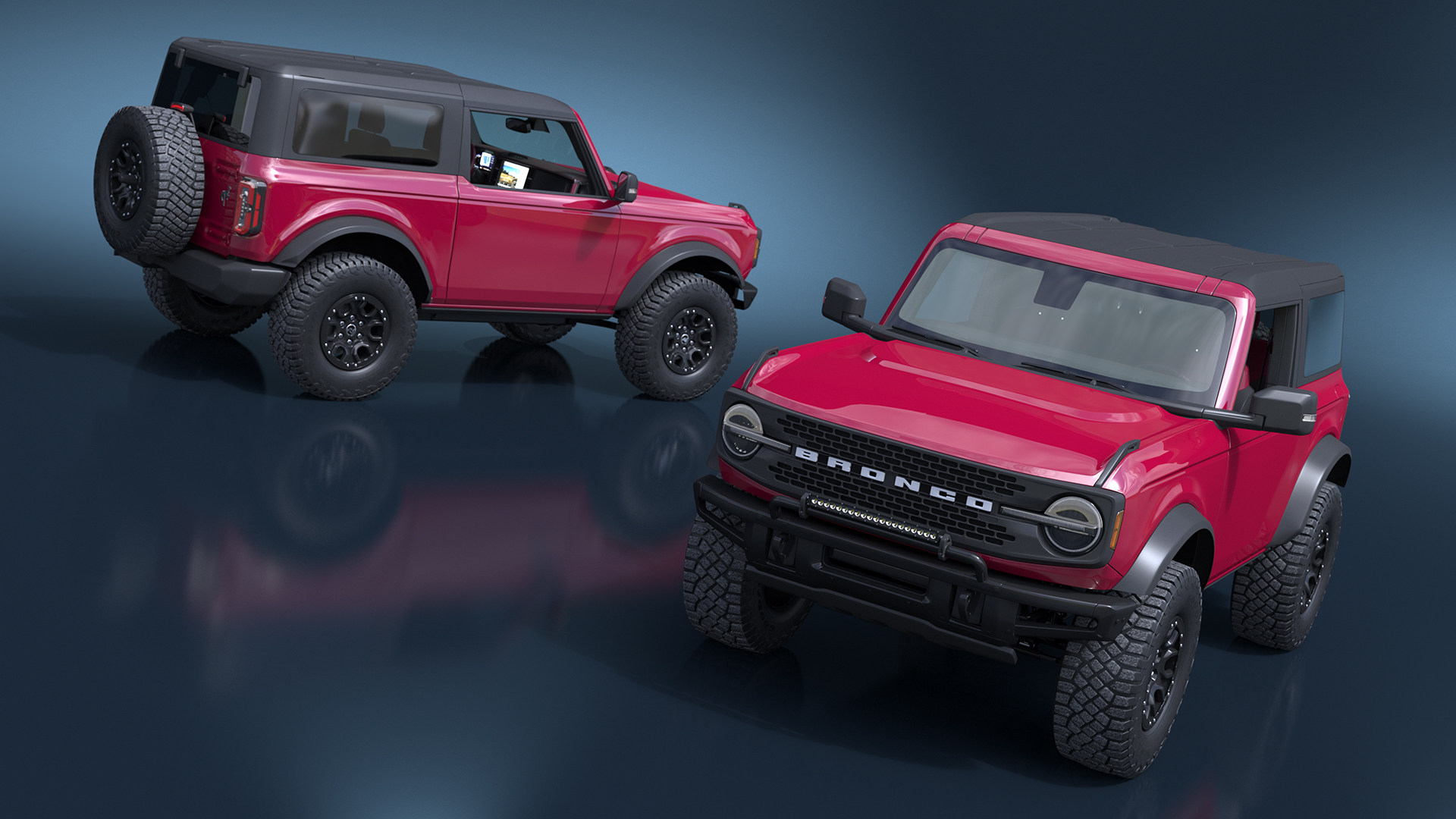 Ford Bronco Two Door SUV Rapid Red 3D model