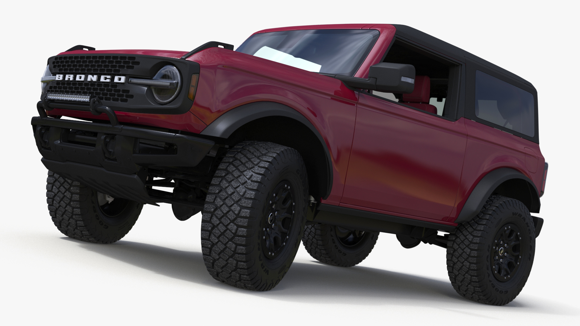 Ford Bronco Two Door SUV Rapid Red 3D model