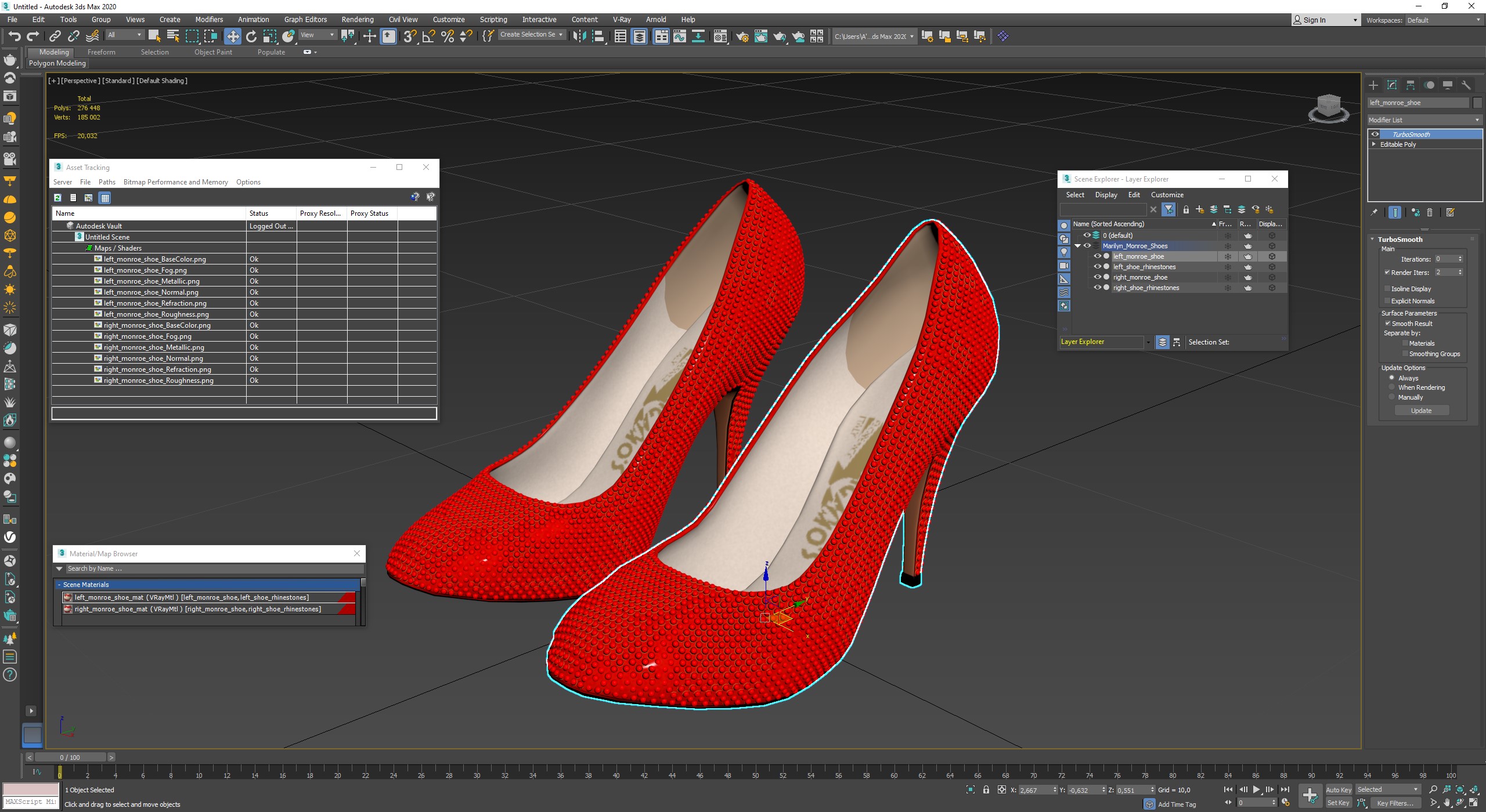 3D model Marilyn Monroe Shoes