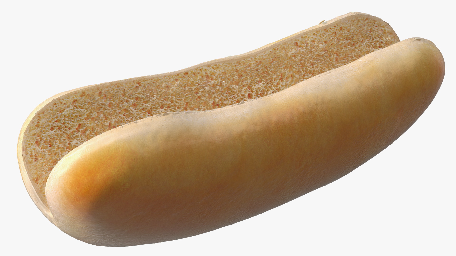 Cut Sesame Bun 3D model