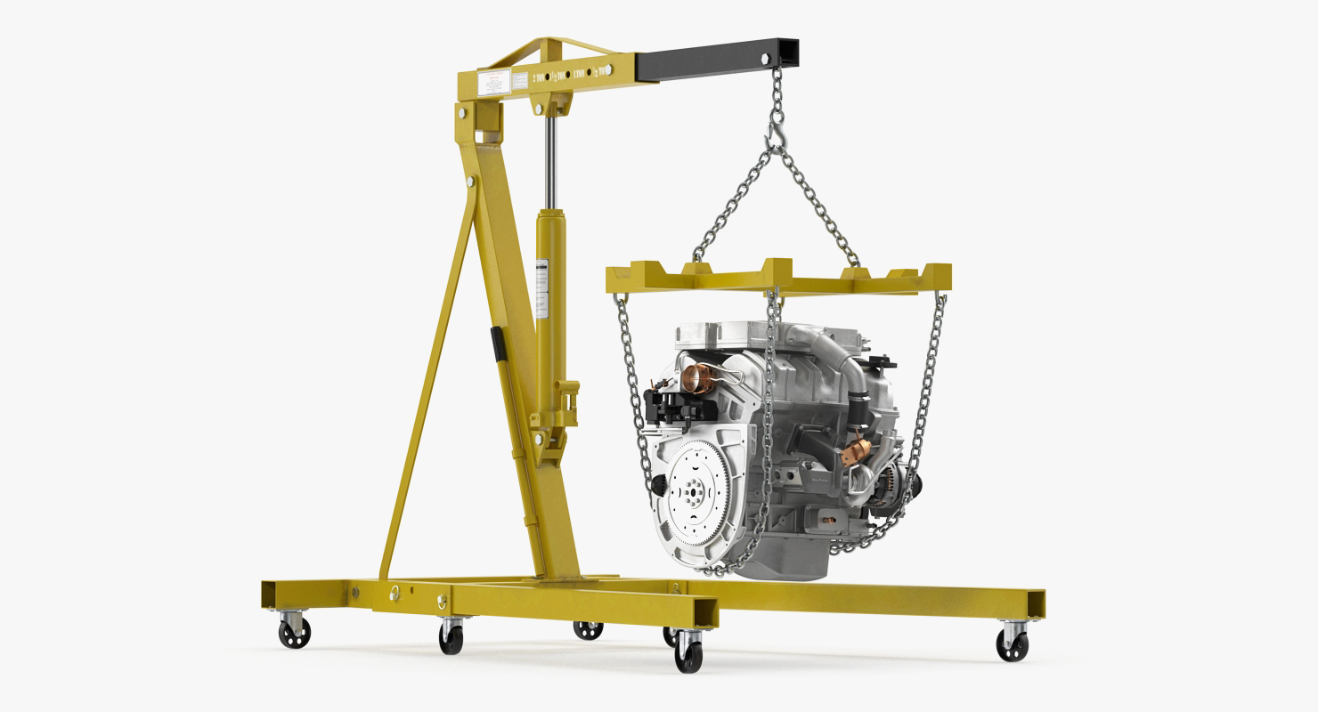 3D Steel Engine Hoist with V6