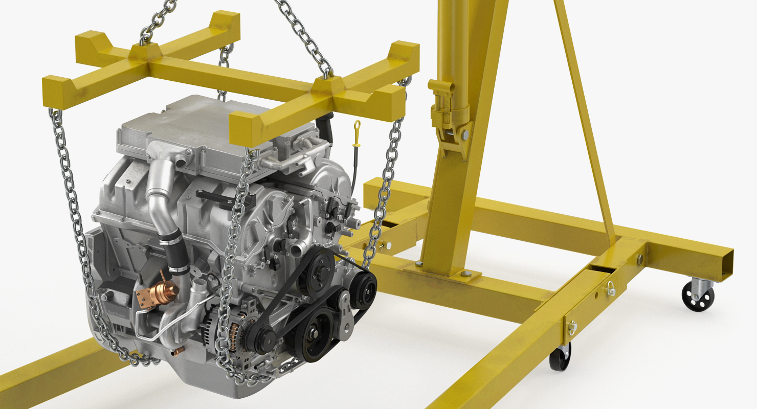 3D Steel Engine Hoist with V6