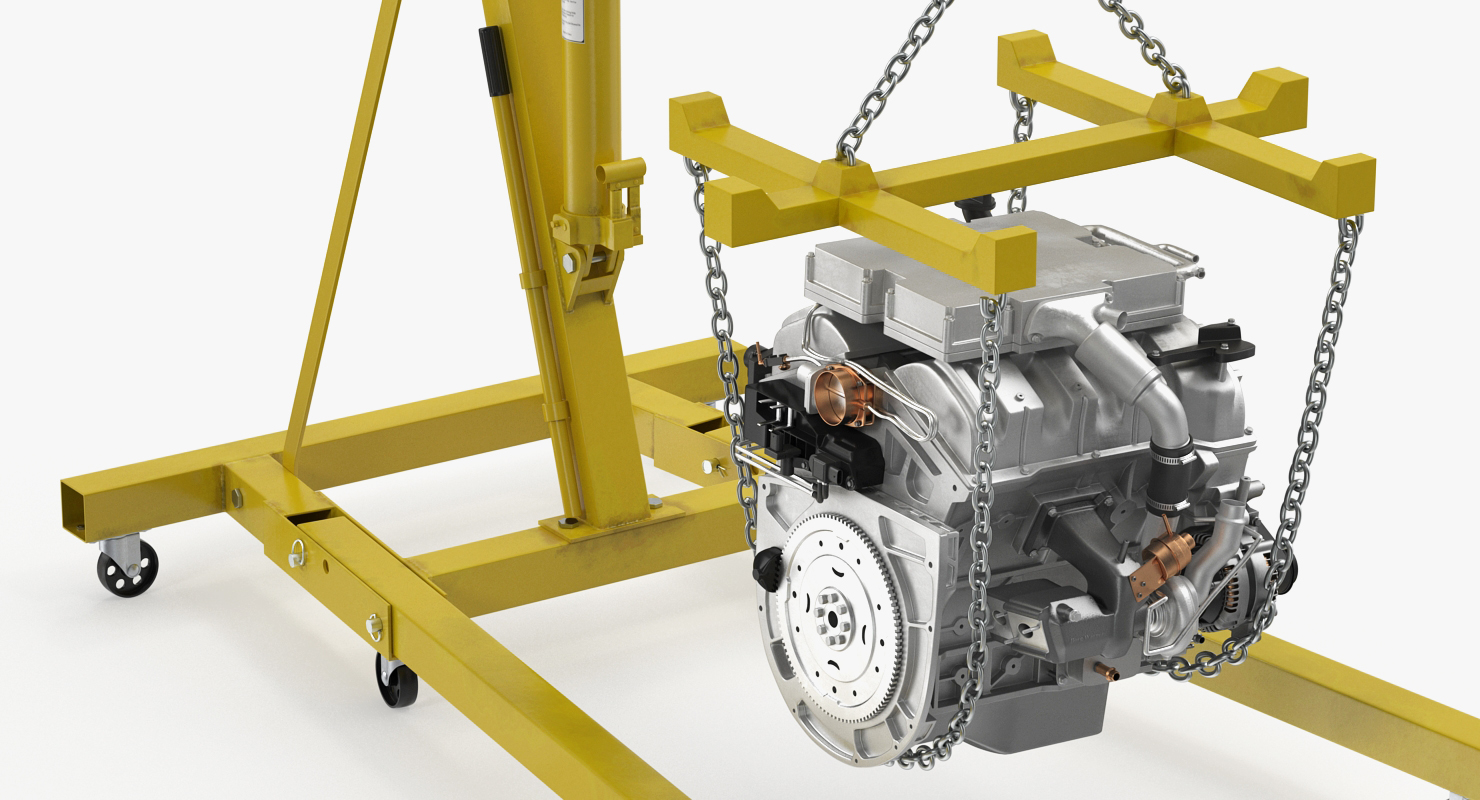 3D Steel Engine Hoist with V6