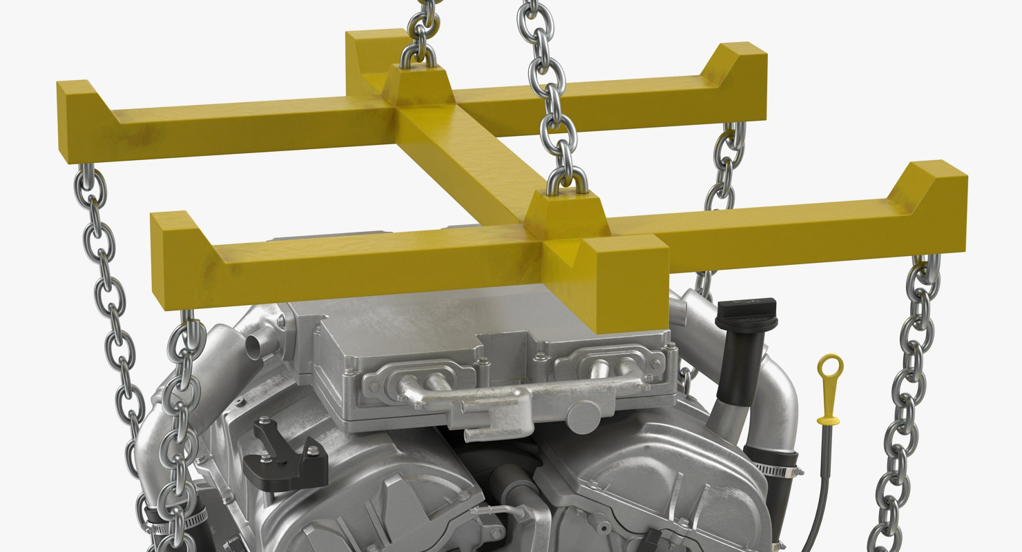 3D Steel Engine Hoist with V6