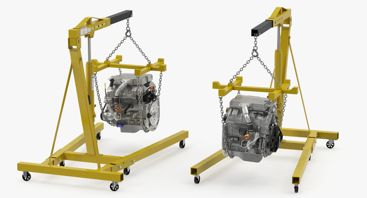 3D Steel Engine Hoist with V6