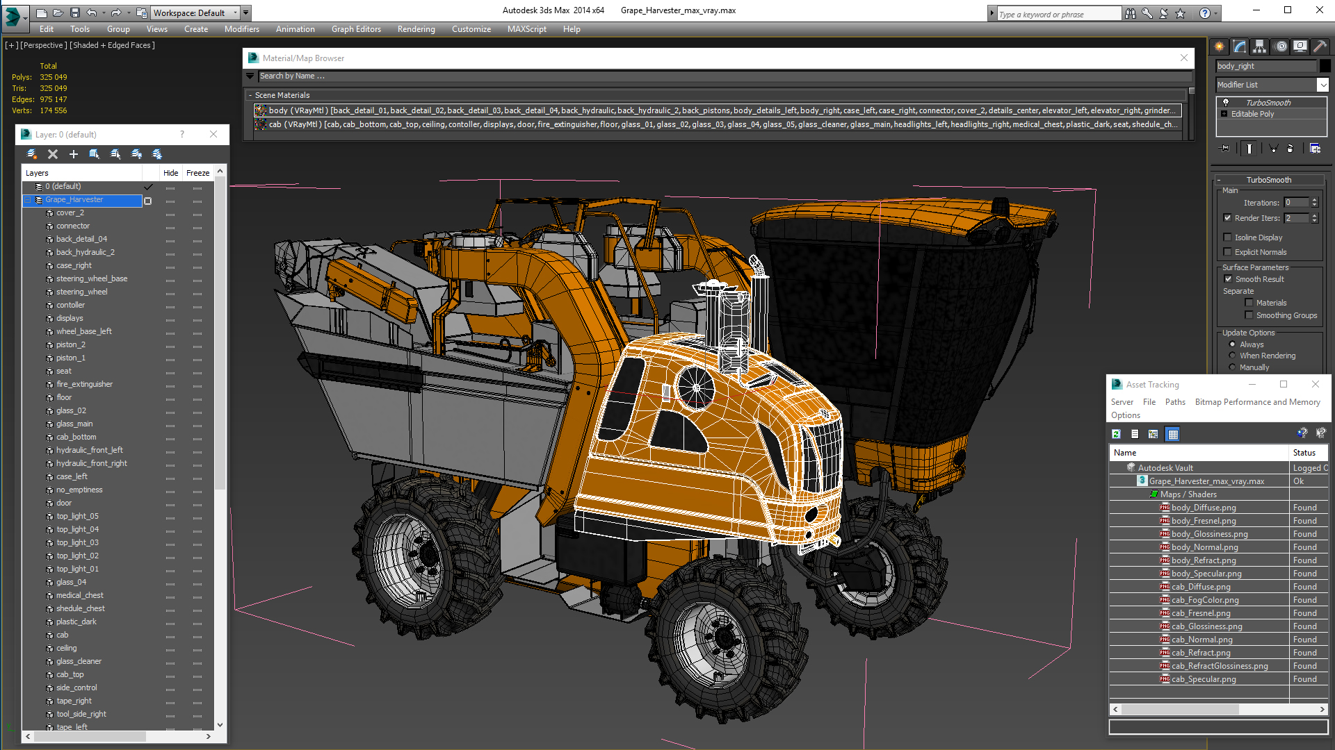 3D model Grape Harvester